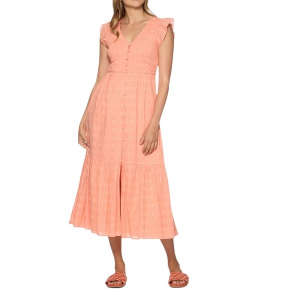 Flag & Anthem Other - Sleeveless Smocked Coral Maxi Dress for Girls